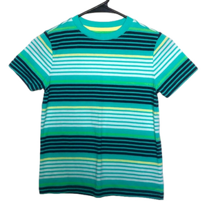CAT&JACK Blue, Green, and Yellow Striped T-Shirt